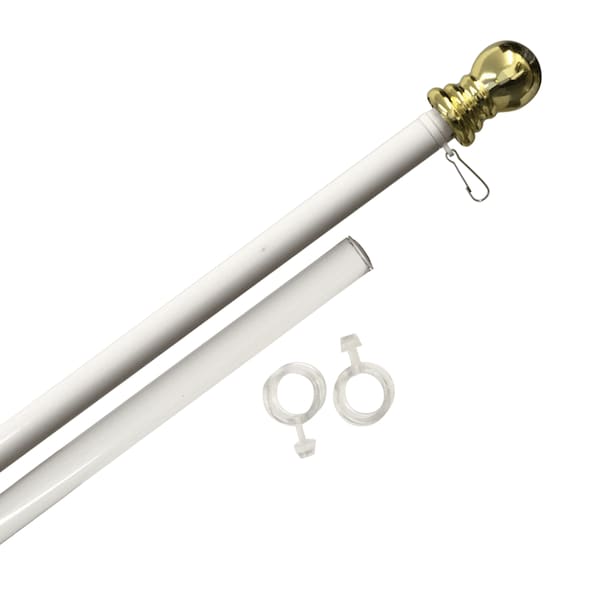 Flagpole Replacement Rotating Kit White